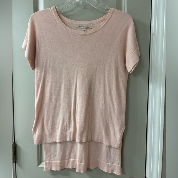 Philosophy Tops - Philosophy Light Pink Short Sleeve Top